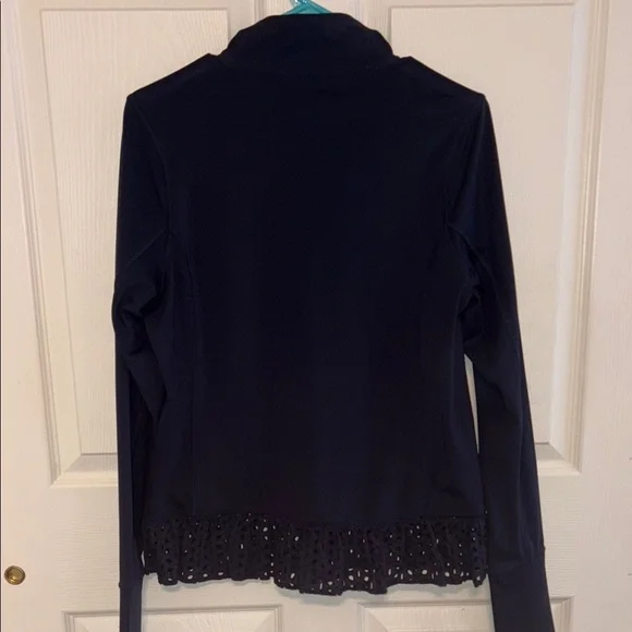 Kate Spade Navy Athletic Jacket with Eyelet Hem - Picture 5 of 5
